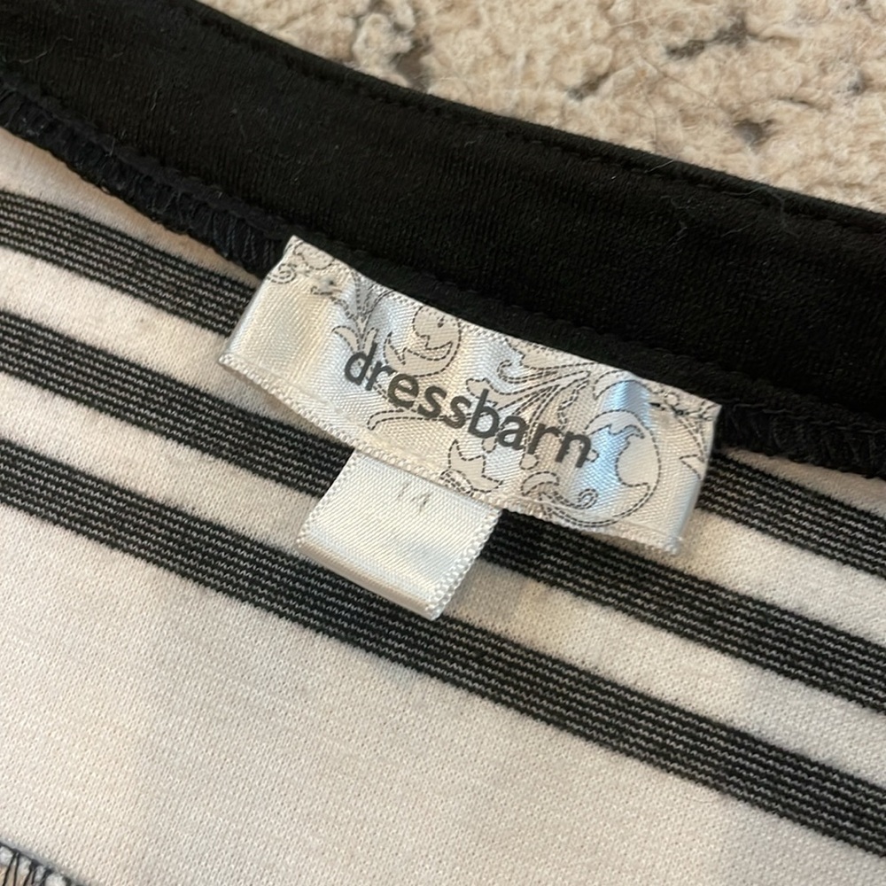 Dressbarn Button Down Black & White Dress - Picture 6 of 13